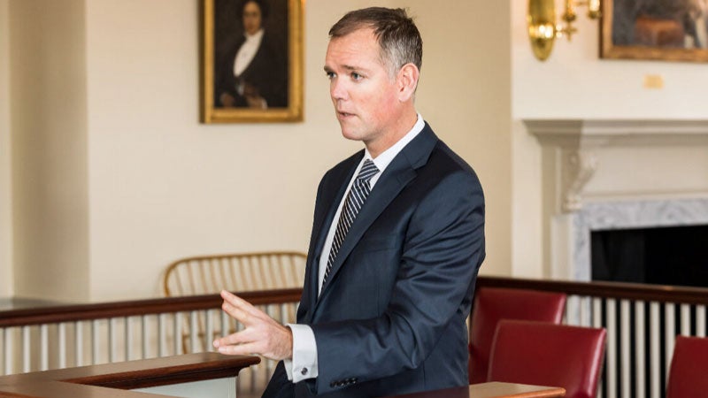 Matthew Yelverton speaking in court